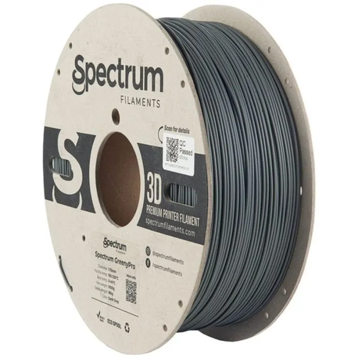 Пластик для 3D-принтера Spectrum GreenyPro 1.75mm 1kg Grey, Dark (80902)