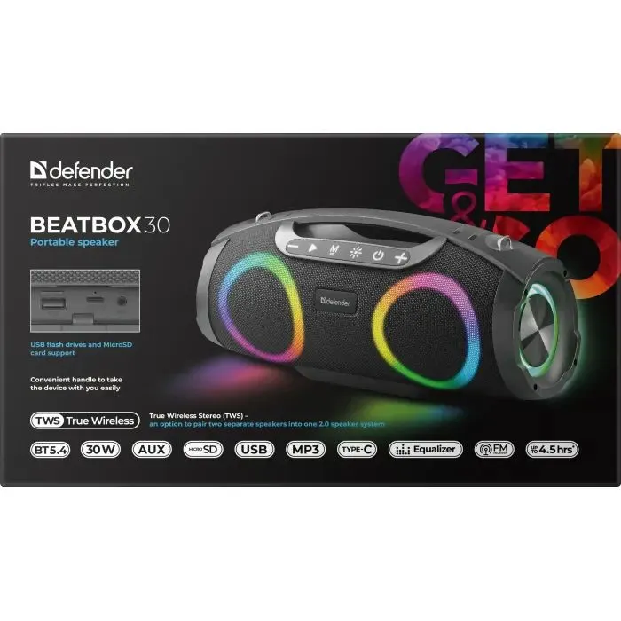 Акустична система Defender Beatbox 30 Black (65231) зображення 11