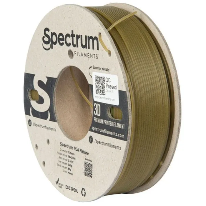Пластик для 3D-принтера Spectrum PLA Nature 1.75mm 0.25kg Natural, HEMP (80990)