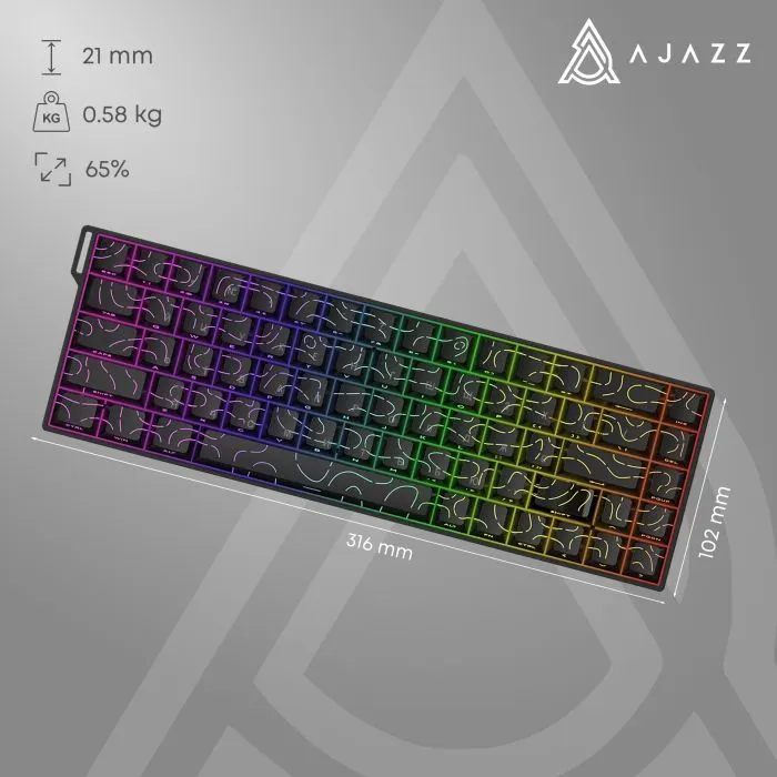 Клавиатура Ajazz AK680 V2 Ice Island Magnetic Switch USB UA White (AK680-V2-I-S-W) изображение 14