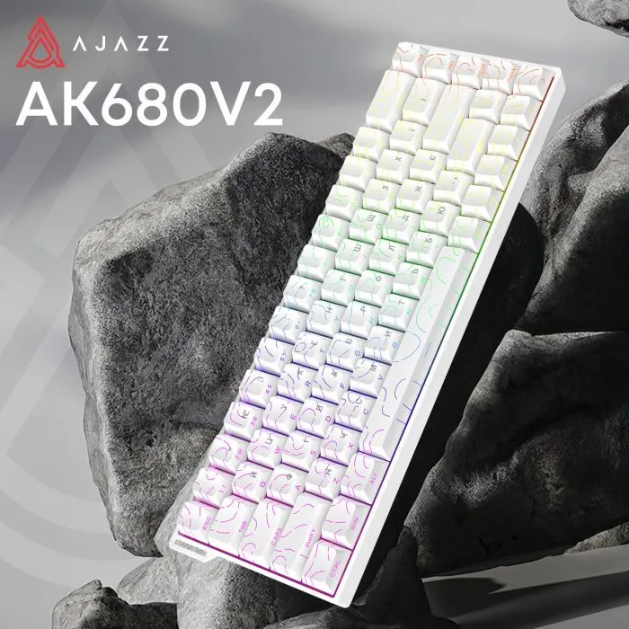 Клавиатура Ajazz AK680 V2 Ice Island Magnetic Switch USB UA White (AK680-V2-I-S-W) изображение 4