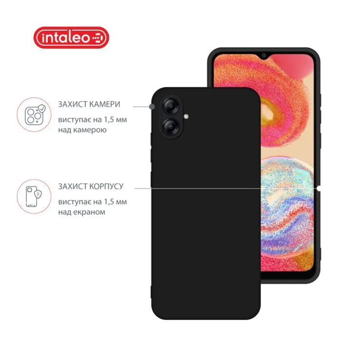 Чохол до мобільного телефона Intaleo Silicone Samsung Galaxy A04e Black (1283126599729) зображення 3