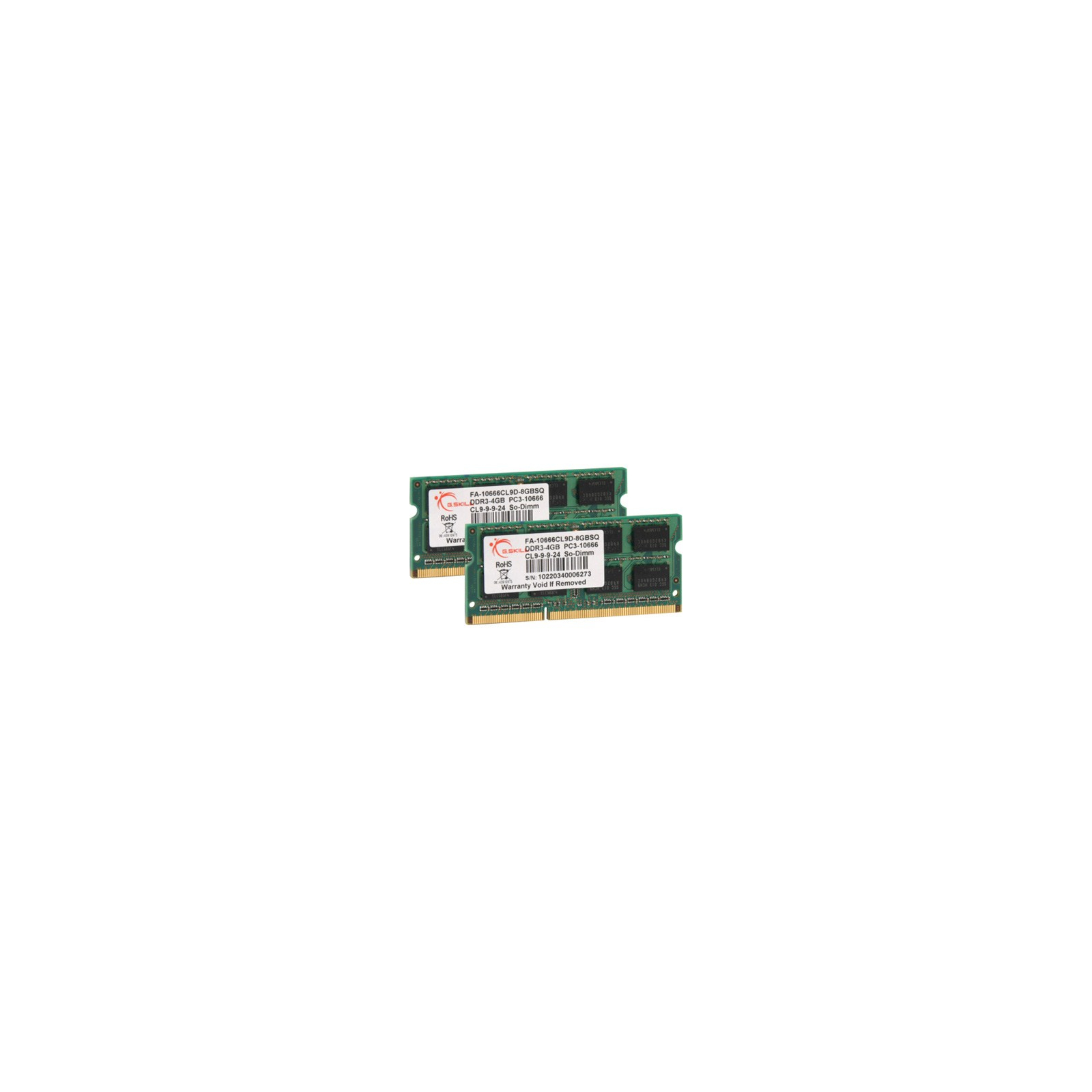Модуль памяти для ноутбука SoDIMM DDR3 8GB (2x4GB) 1333 MHz G.Skill (FA-10666CL9D-8GBSQ)