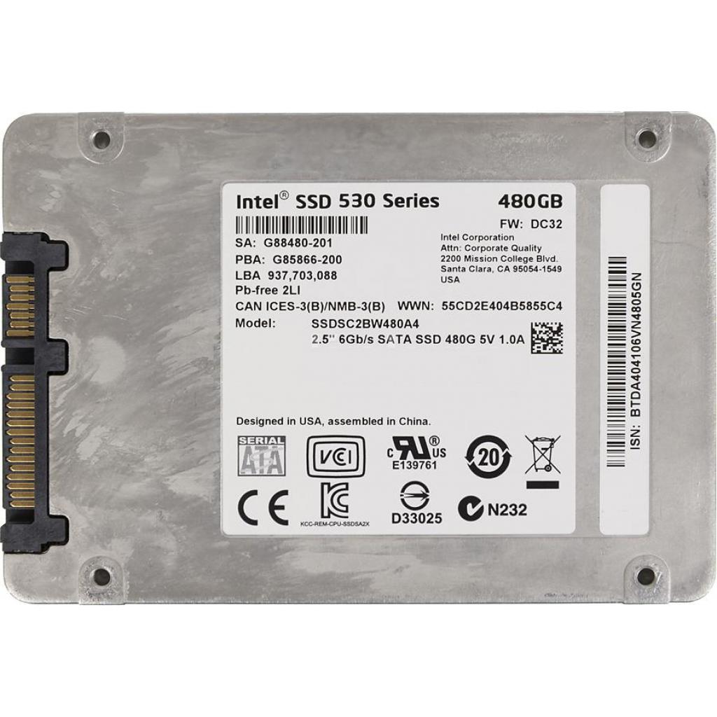 Накопитель SSD 2.5" 480GB INTEL (SSDSC2BW480A401) изображение 3