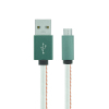 Дата кабель USB 2.0 AM to Micro 5P 1.0m Leather Edition White Gelius (40411)