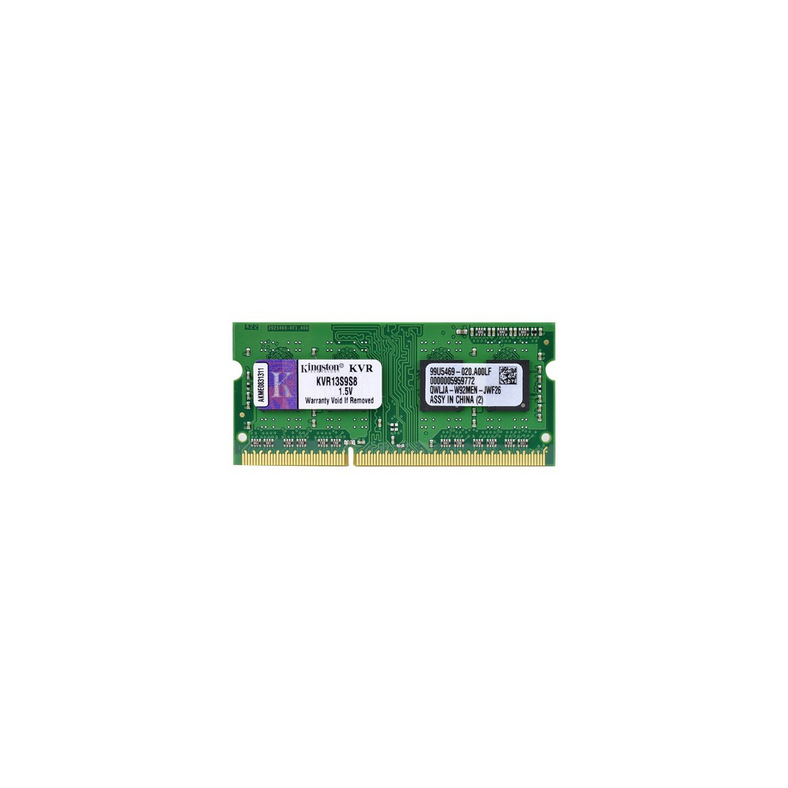 Модуль памяти для ноутбука SoDIMM DDR3 4GB 1333 MHz Kingston (KVR13S9S8/4 /G)