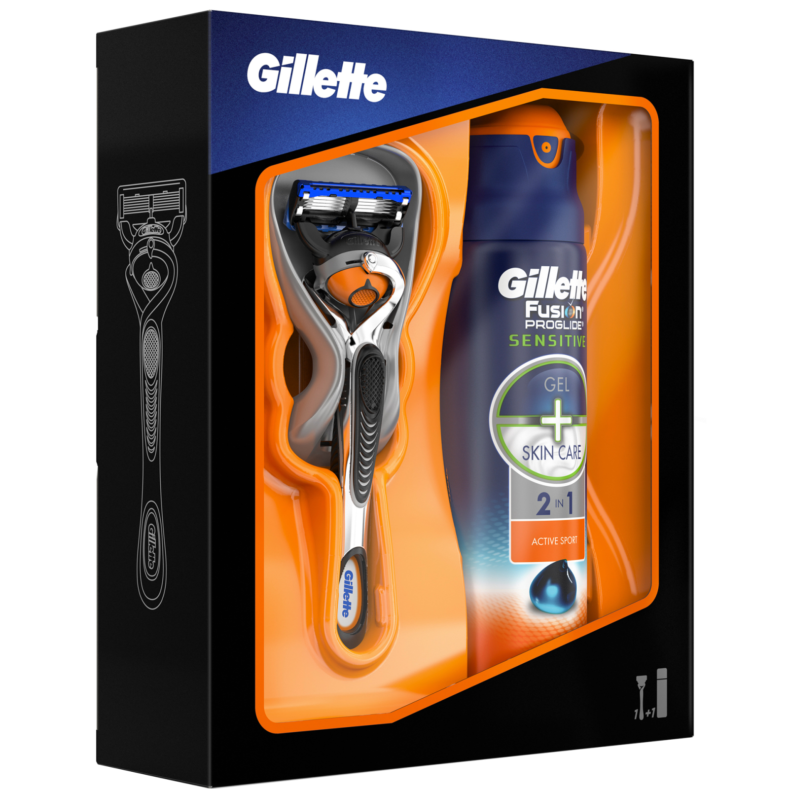 Набор для бритья Gillette Бритва Fusion ProGlide Flexball+Гель для бритья Sport 170 мл (7702018423453) изображение 2