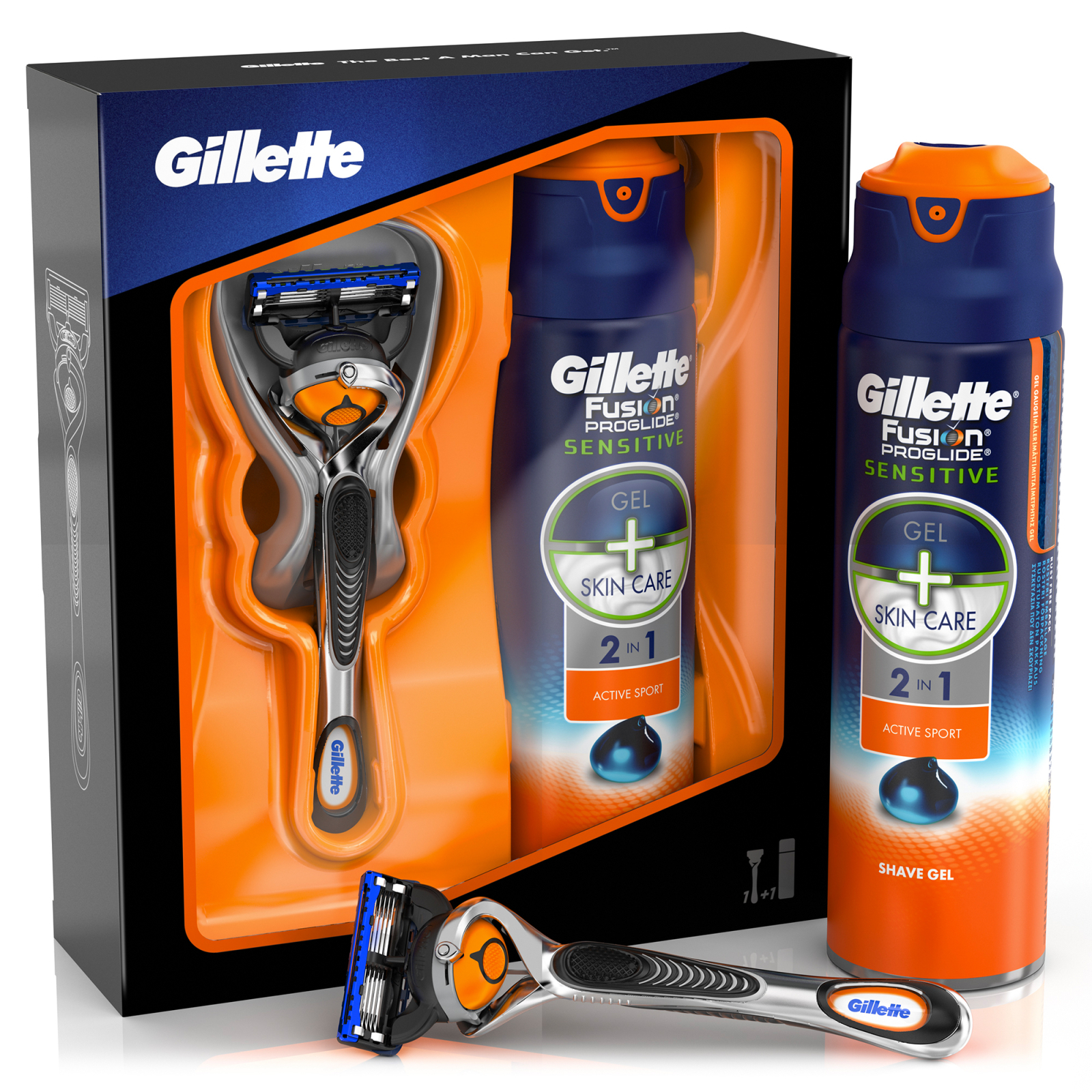 Набор для бритья Gillette Бритва Fusion ProGlide Flexball+Гель для бритья Sport 170 мл (7702018423453) изображение 3