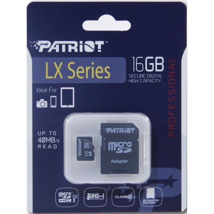 Карта пам'яті Patriot 16GB microSD class10 UHS-I (PSF16GMCSDHC10) зображення 2