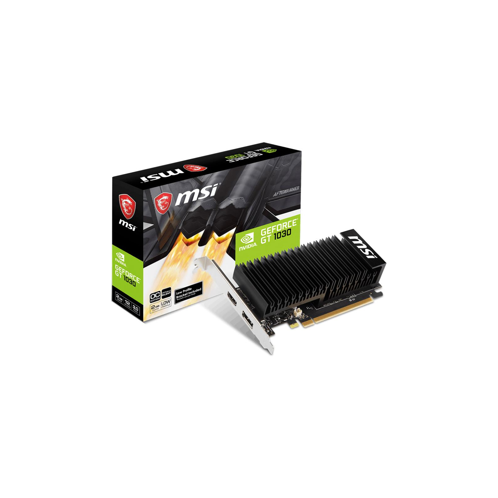 Відеокарта MSI GeForce GT1030 2048Mb Silent OC (GT 1030 2GHD4 LP OC)