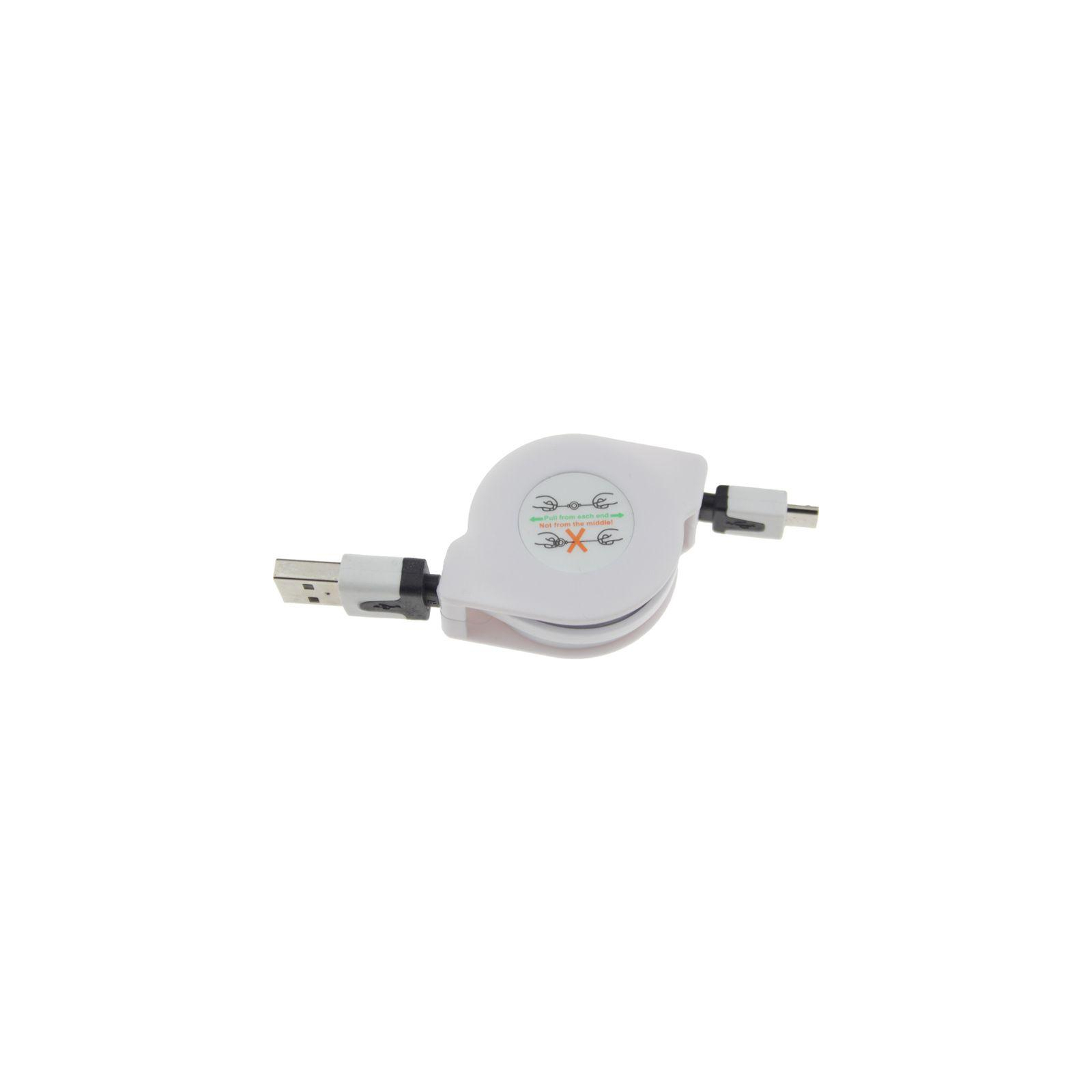 Дата кабель USB 2.0 AM to Micro 5P 1.0m TKX-66 Flat White Toto (F_55655)