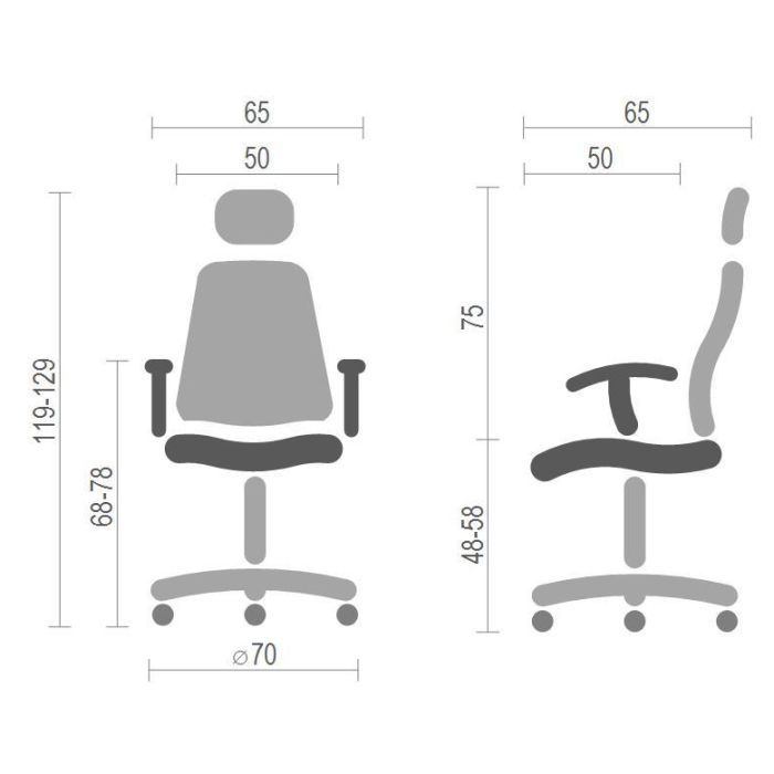 Офисное кресло Аклас Сити CH SR(L) Серое (9885) изображение 6
