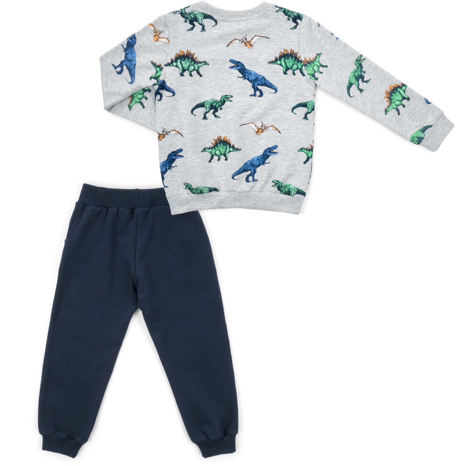 Набор детской одежды A-Yugi с динозаврами (13676-104B-gray) изображение 4