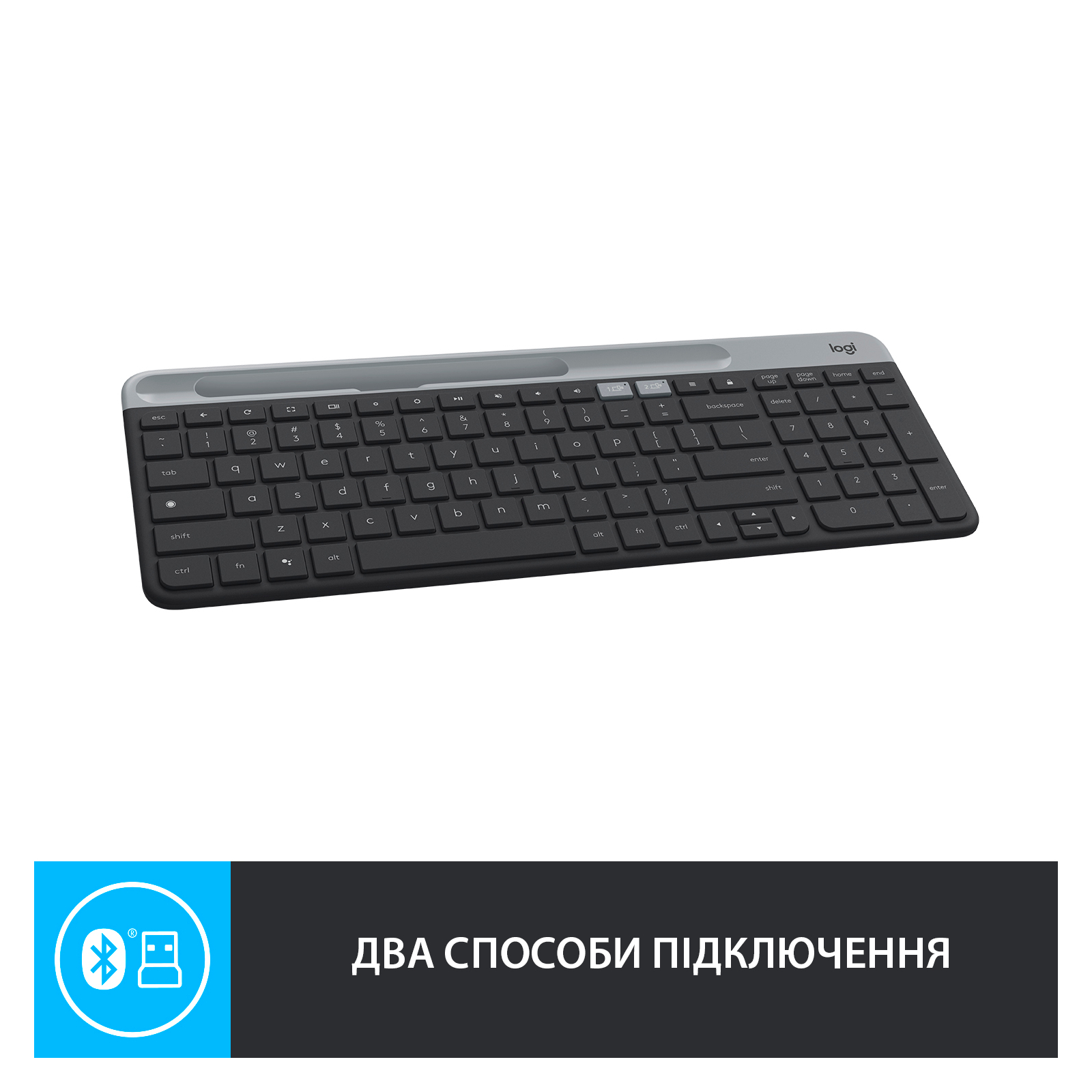 Клавіатура Logitech K580 Slim Multi-Device Wireless Graphite (920-009275) зображення 5
