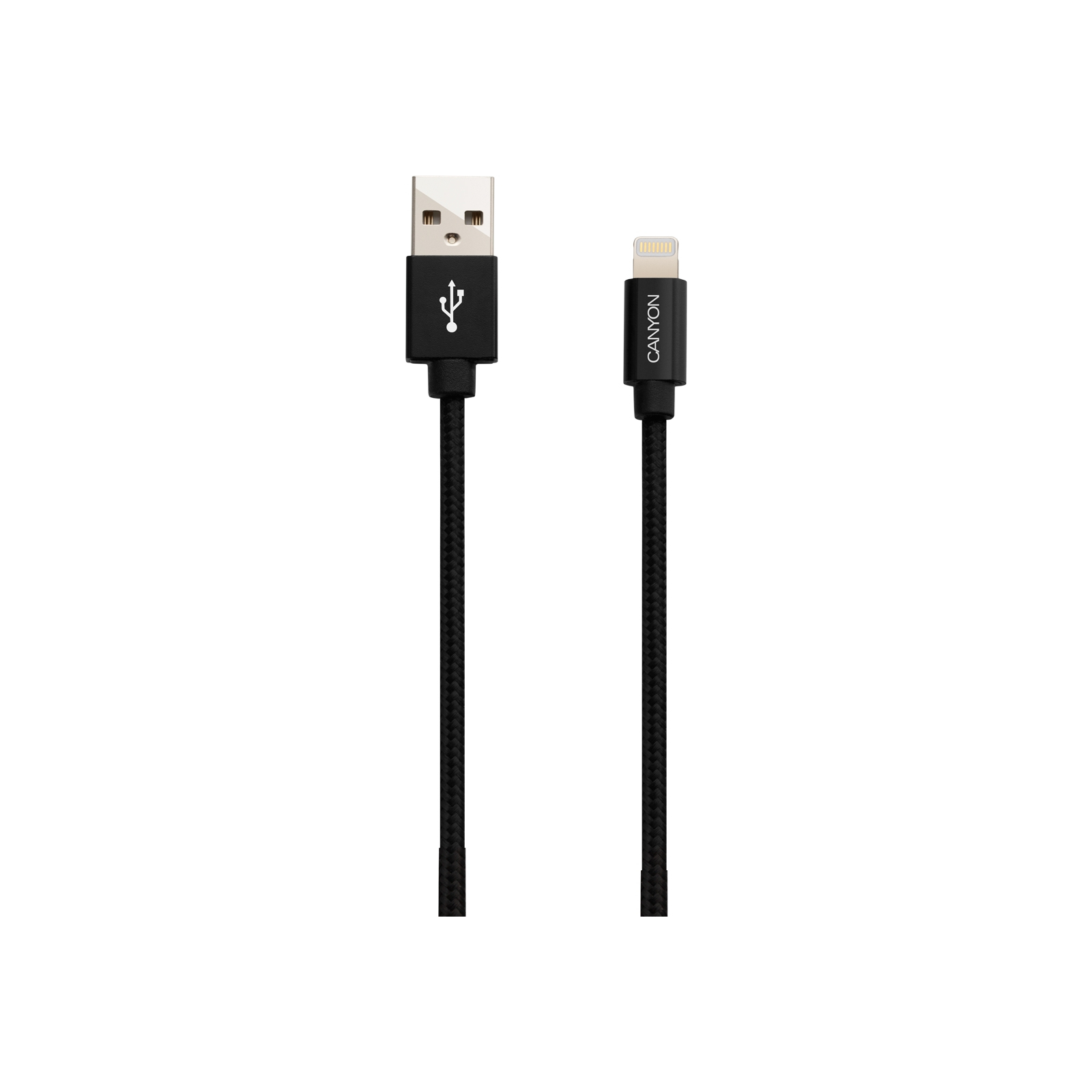 Дата кабель USB 2.0 AM to Lightning 1.0m MFI Dark gray Canyon (CNS-MFIC3DG) изображение 2