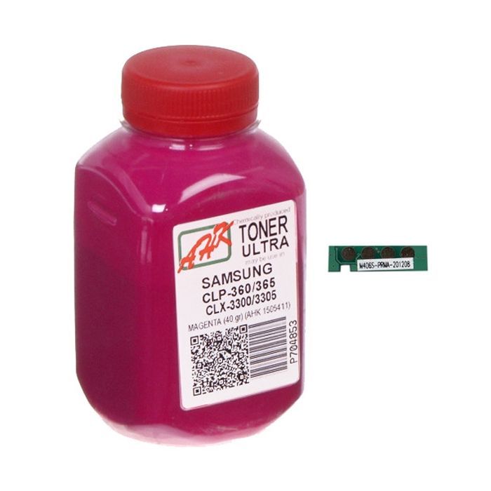 Тонер Samsung CLP-360/365/CLX-3300, 40г, 1K Magenta AHK (1505415)