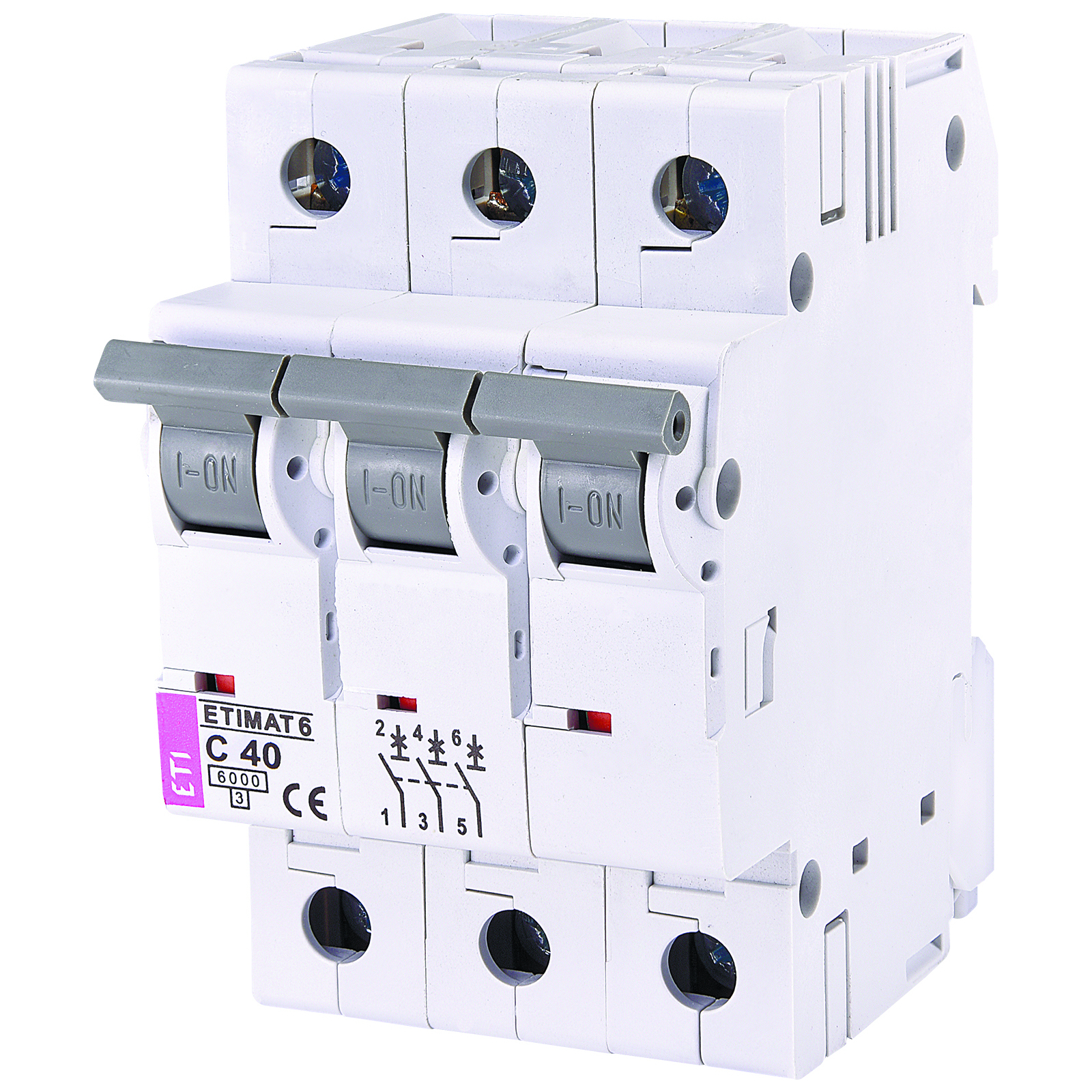 Автоматический выключатель ETI Выключатель автоматический ETIMAT 6 3p C 40А (6 kA) (2145520)