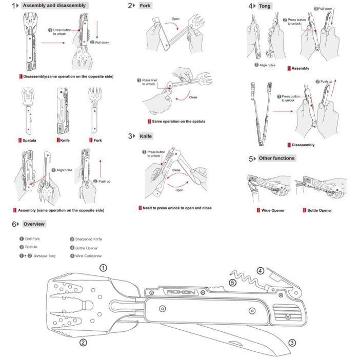 Мультитул Roxon Multi BBQ Tool (S601) изображение 8