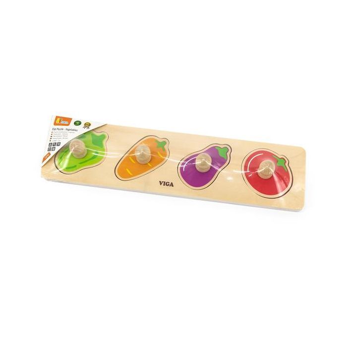 Розвиваюча іграшка Viga Toys Рамка-вкладиш з ручками Овочі (44532) зображення 2