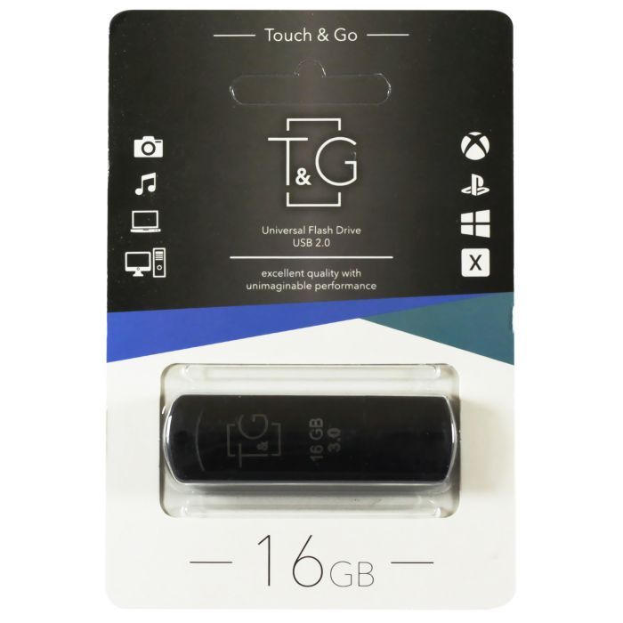 USB флеш накопитель T&G 16GB 011 Classic Series Black USB 3.0 (TG011-16GB3BK) изображение 2