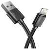 Дата кабель USB 2.0 AM to Lightning 2.0m Nets Black T-Phox (T-L801(2) black) изображение 2