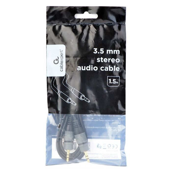 Кабель мультимедийный Jack 3.5mm M to Jack 3.5mm M 1.5m Cablexpert (CCAP-3535MM-1.5M) изображение 2