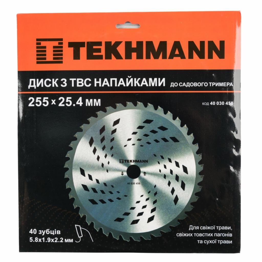 Ніж для тримера Tekhmann до садового тримера 255х25.4 мм 40 ТВС зубців (40030458) зображення 2