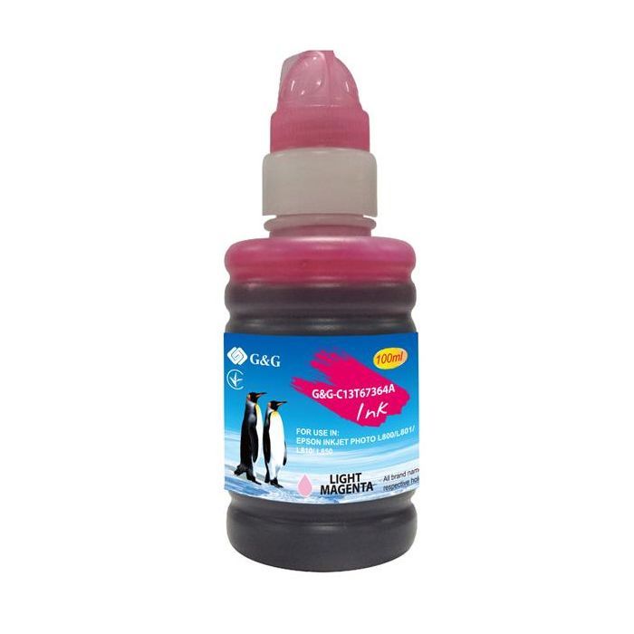 Чернила G&G Epson L800 light magenta, контейнер 100мл (G&G-C13T67364A)