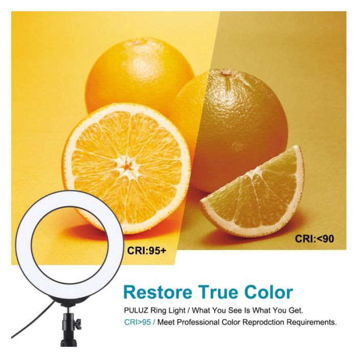 Набір блогера Puluz Ring USB LED lamp PKT3047B 6.2" + table mount (PKT3047B) зображення 5