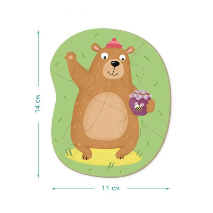 Пазл DoDo 2-3-4 елементи Лісові тварини (300195) зображення 3