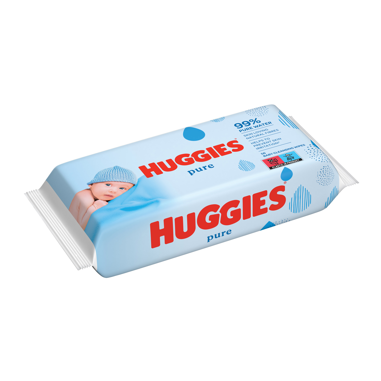 Дитячі вологі серветки Huggies Pure 56 шт (5029053550039)