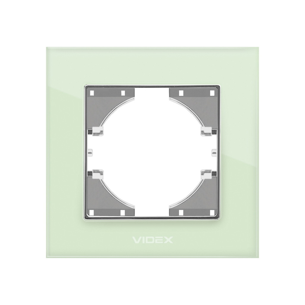 Рамка Videx BINERA зелене скло одинарна (VF-BNFRG1H-GR) зображення 2
