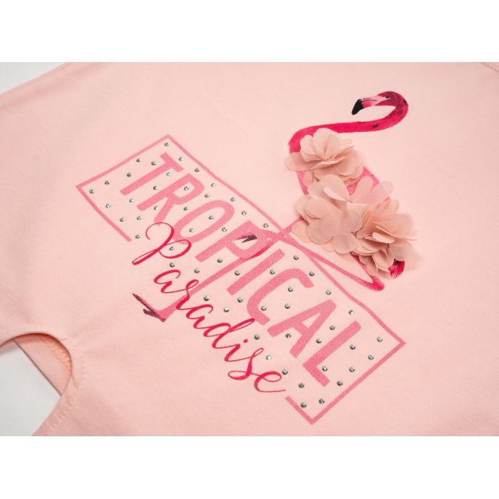 Футболка дитяча Smile з фламінго (3130-122G-peach) зображення 3