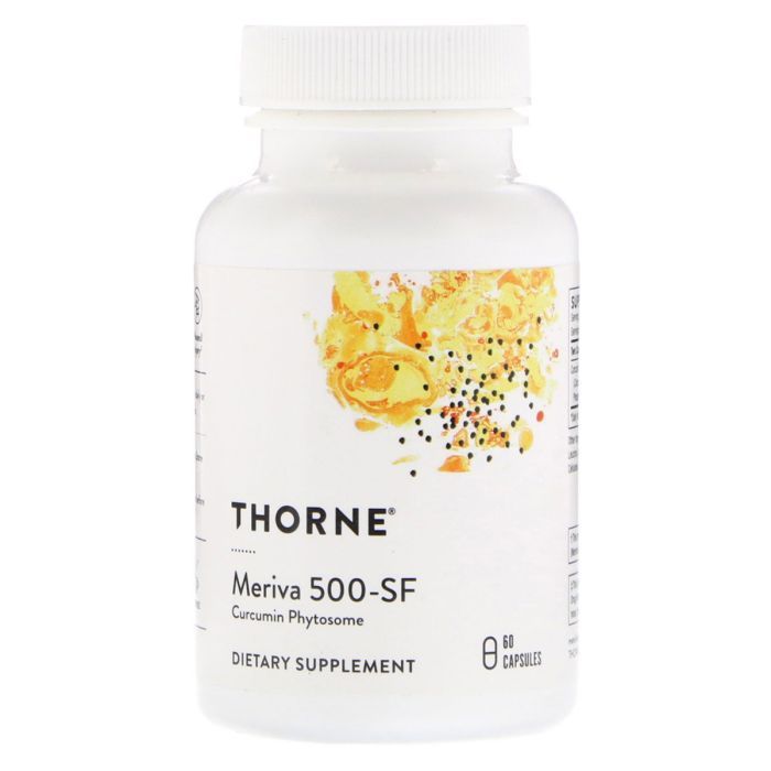 Травы Thorne Research Фитосомы Куркумина 500-SF, Curcumin Phytosome Meriva, 60 ге (THR-00485)