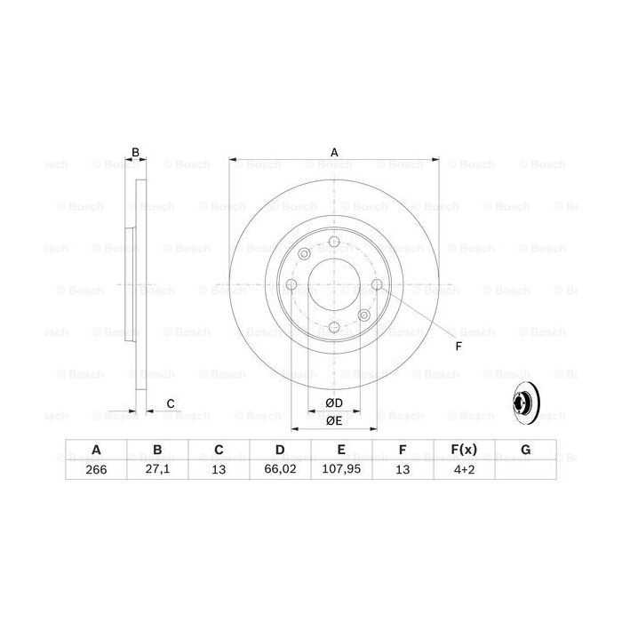 Гальмівний диск Bosch 0 986 478 847 зображення 5