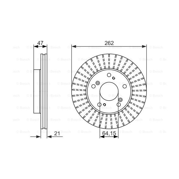 Гальмівний диск Bosch 0 986 479 687 зображення 5