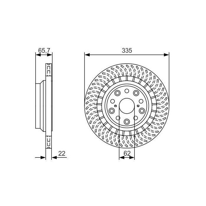 Тормозной диск Bosch 0 986 479 T35 изображение 2
