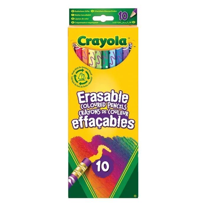 Олівці кольорові Crayola що стираються 10 шт (256247.024)