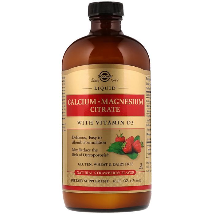 Мінерали Solgar Рідкий Кальцій + Магній + D3, Calcium Magnesium Citrate + Vi (SOL-35833)