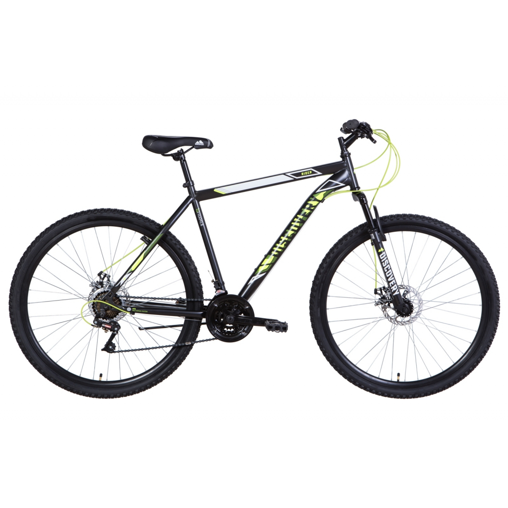 Велосипед Discovery 29" RIDER AM DD рама-19" 2021 Black/Yellow (OPS-DIS-29-111)