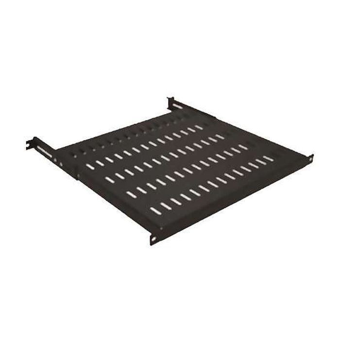 Полка 19" 1U глуб. 500-600мм, регулируемая RAL 9005 Mirsan (MR.SBR60.01_YK)