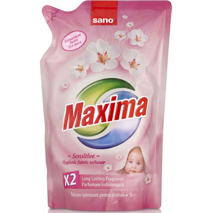 Кондиціонер для білизни Sano Maxima Sensitive змінна упаковка 1 л (7290010935437)