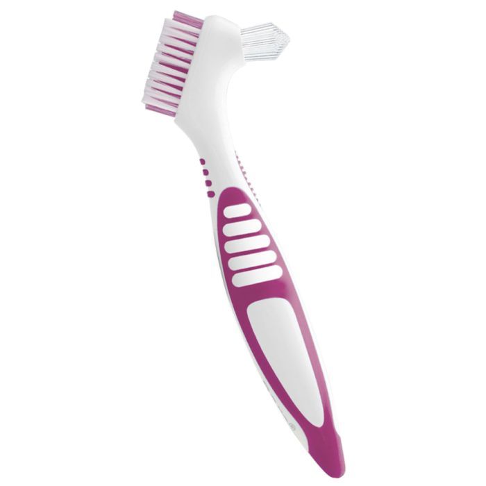 Зубна щітка Paro Swiss clinic denture brush для зубних протезів рожева (7610458009208-pink)