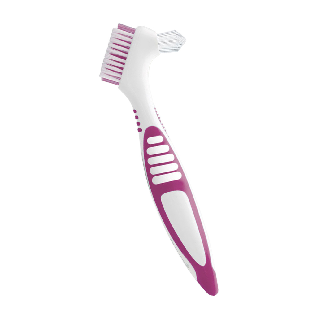 Зубна щітка Paro Swiss clinic denture brush для зубних протезів рожева (7610458009208-pink)