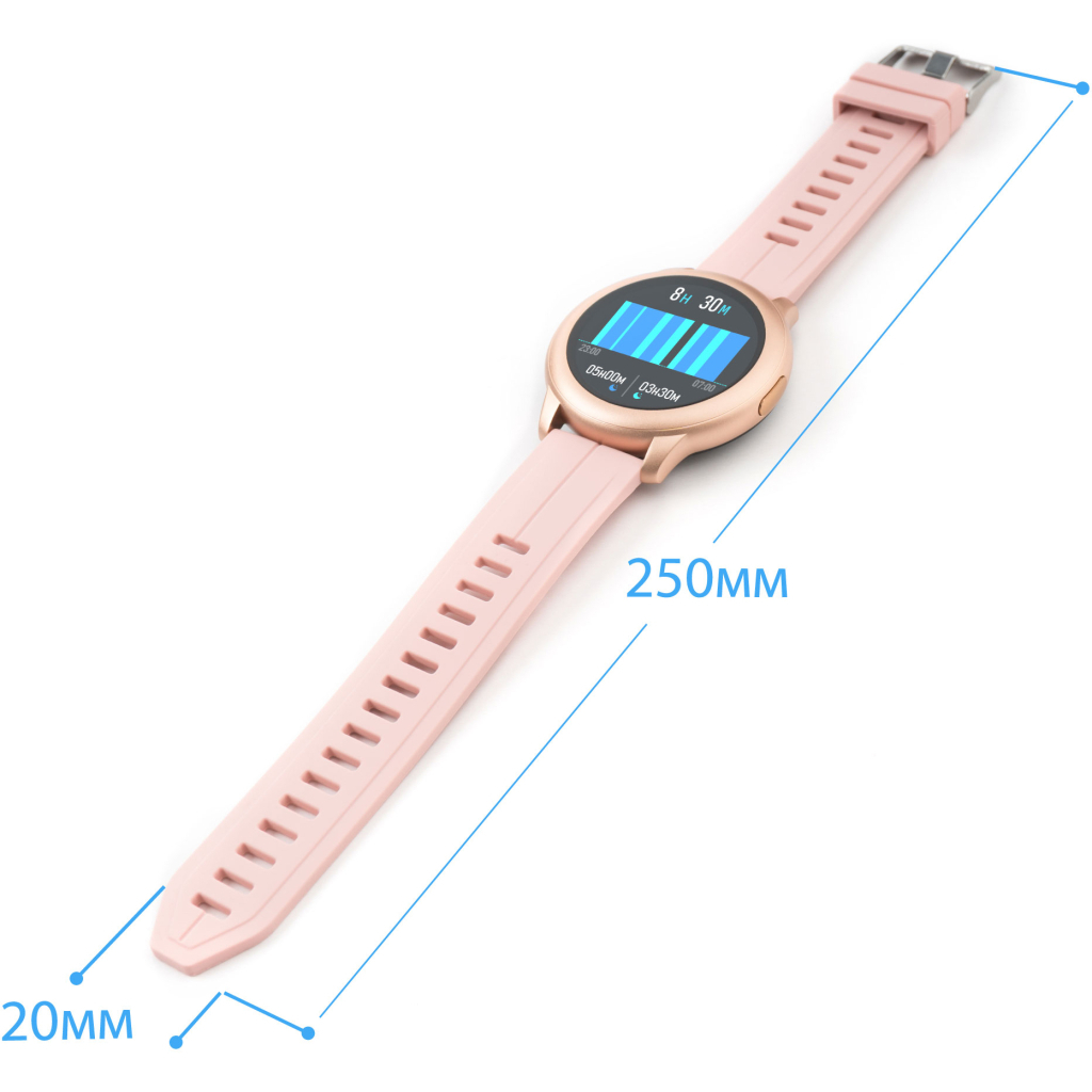 Смарт-годинник Globex Smart Watch Aero Gold-Pink зображення 7