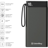 Батарея універсальна ColorWay 10 000 mAh Metal case (USB QC3.0 + USB-C Power Delivery 18W) (CW-PB100LPI2BK-PDD) зображення 3