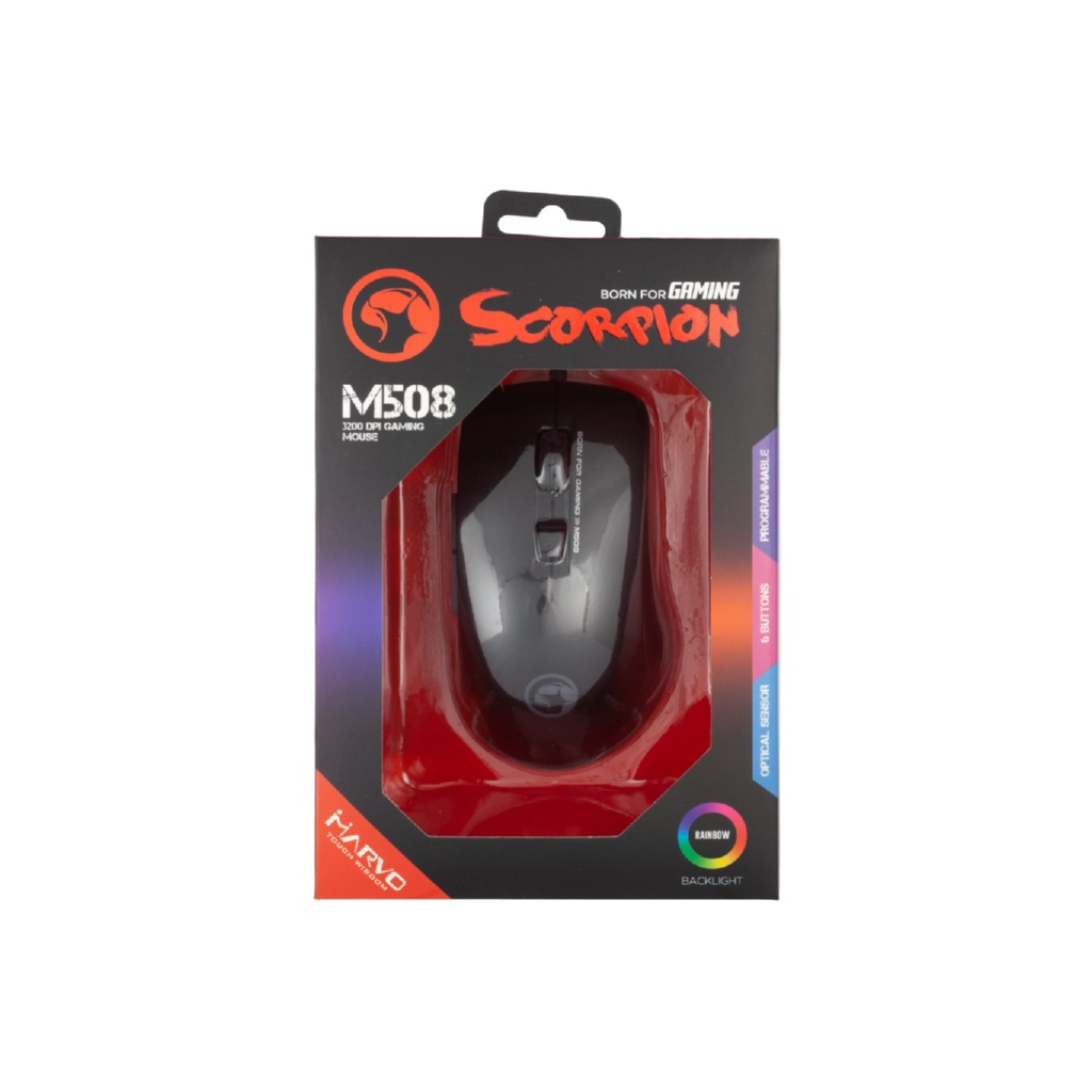 Мишка Marvo M508 Multi-LED USB Black (M508) зображення 4