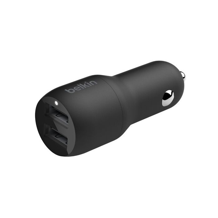 Зарядное устройство Belkin Car Charger (24W) Dual USB-A, USB-A - USB-C, 1m, black (CCE001BT1MBK) изображение 2