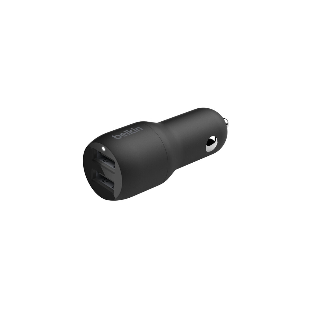 Зарядное устройство Belkin Car Charger (24W) Dual USB-A, USB-A - USB-C, 1m, black (CCE001BT1MBK) изображение 2