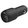 Зарядное устройство Belkin Car Charger (24W) Dual USB-A, USB-A - USB-C, 1m, black (CCE001BT1MBK) изображение 2